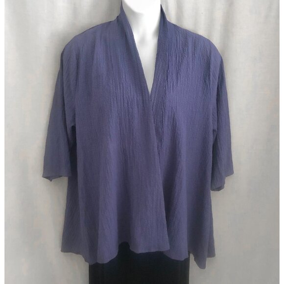 Habitat Blue Crinkle Draped Jacket Size XL - Picture 1 of 8